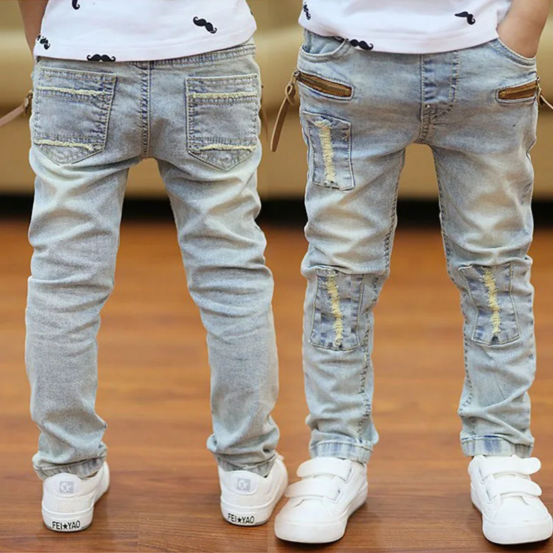 High quality 2025 Spring and Autumn kids pants boys baby Stretch joker trousers Children Jeans - Image 3