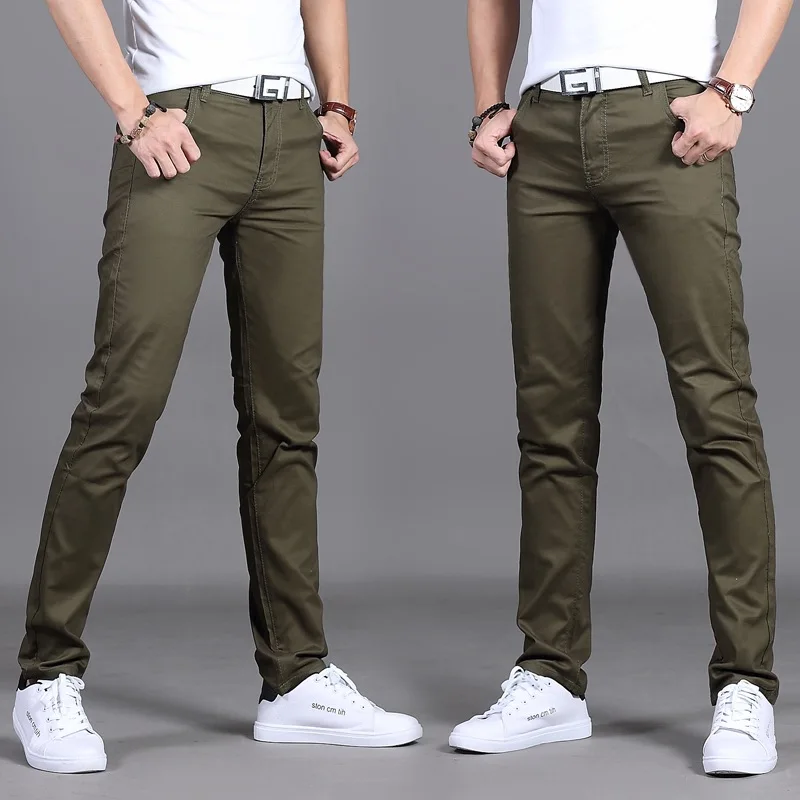 2024 Spring Autumn New Casual Pants Men Cotton Slim Fit Chinos Fashion Trousers Male Brand Clothing Plus Size 8 colour - Image 9