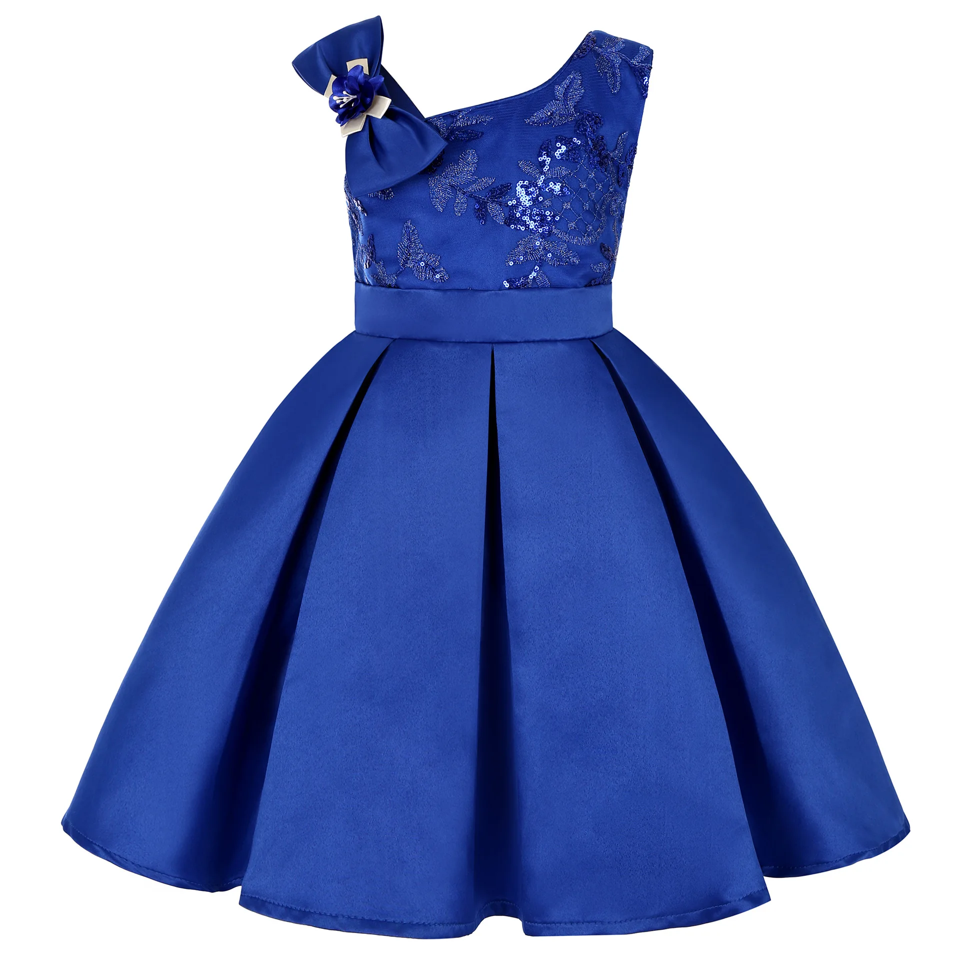 HETISO Girls Sequined Dresses for Christmas Kids Princess Satin Party Gown Child Birthday Striped Costume 2 to 8 10 Years - Image 6