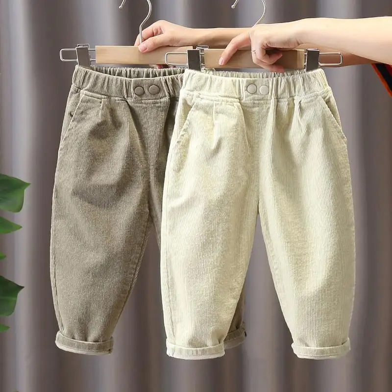 Boys' pants 2022 Spring and Autumn Baby autumn Clothes boys' Autumn pants Fashion Children's Cool Corduroy Casual pants - Image 5
