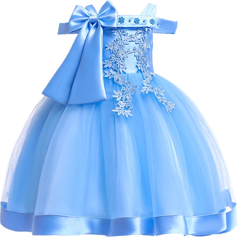 Elegant Girl Princess Dress Dots Bow 2021 Children Christmas Performance Show Costume Kids Dresses For Girls 2 4 8 10 Years - Image 5