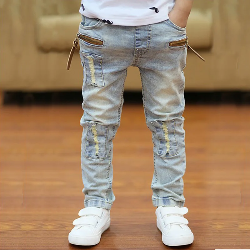 High quality 2025 Spring and Autumn kids pants boys baby Stretch joker trousers Children Jeans