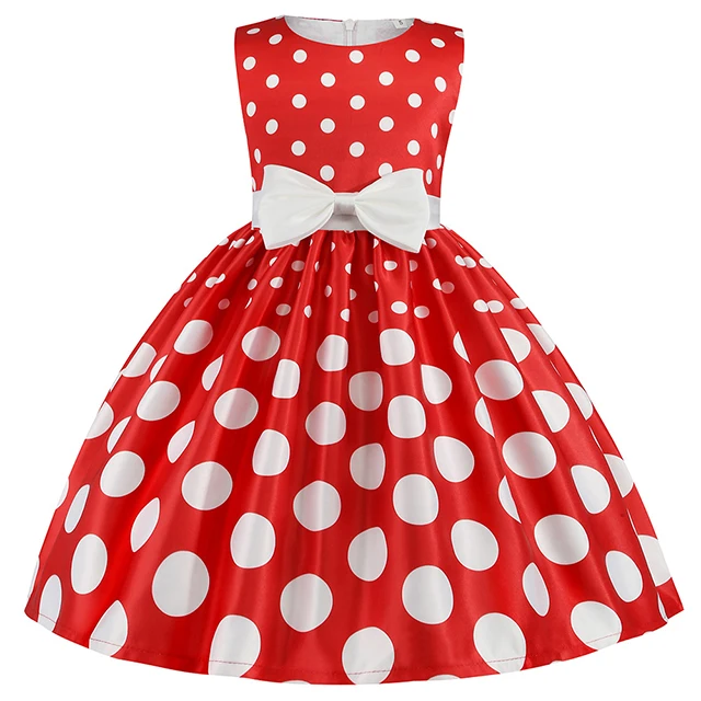 Elegant Girl Princess Dress Dots Bow 2021 Children Christmas Performance Show Costume Kids Dresses For Girls 2 4 8 10 Years - Image 19