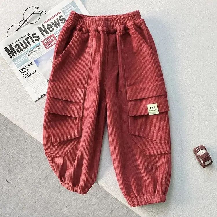 Boys' pants 2022 Spring and Autumn Baby autumn Clothes boys' Autumn pants Fashion Children's Cool Corduroy Casual pants - Image 16