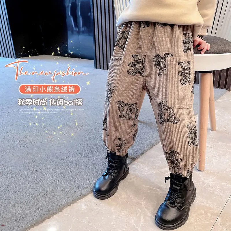 Boys' pants 2022 Spring and Autumn Baby autumn Clothes boys' Autumn pants Fashion Children's Cool Corduroy Casual pants - Image 22
