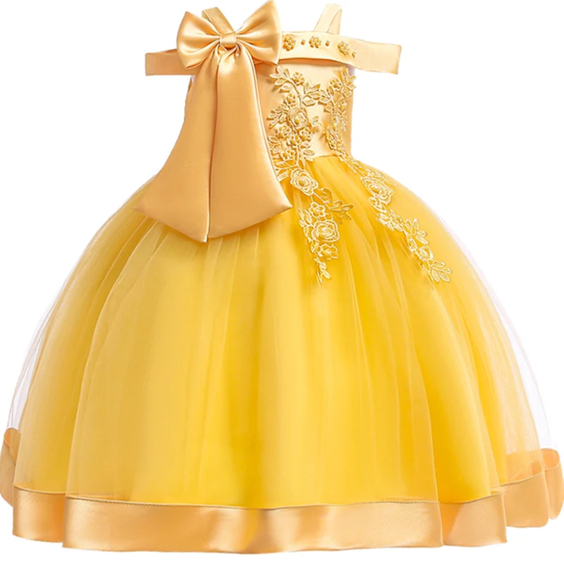 Elegant Girl Princess Dress Dots Bow 2021 Children Christmas Performance Show Costume Kids Dresses For Girls 2 4 8 10 Years - Image 6