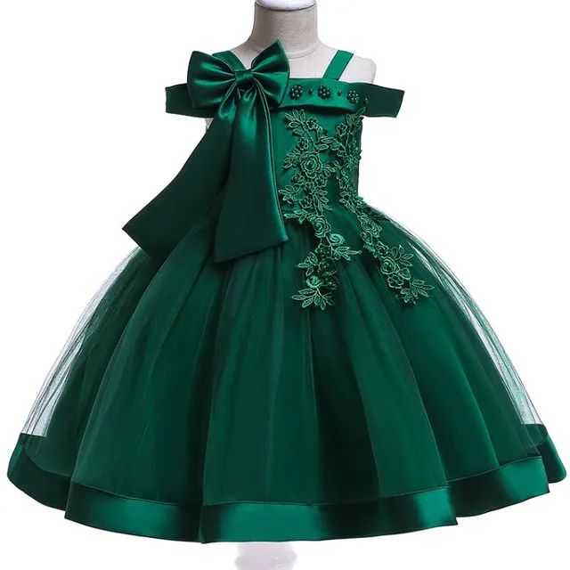 Elegant Girl Princess Dress Dots Bow 2021 Children Christmas Performance Show Costume Kids Dresses For Girls 2 4 8 10 Years - Image 18