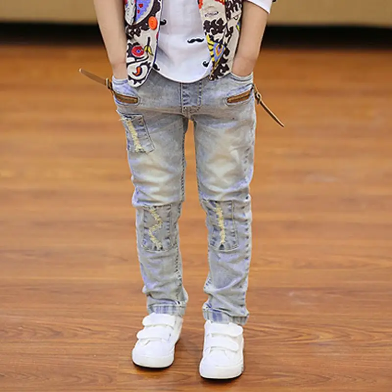 High quality 2025 Spring and Autumn kids pants boys baby Stretch joker trousers Children Jeans - Image 5