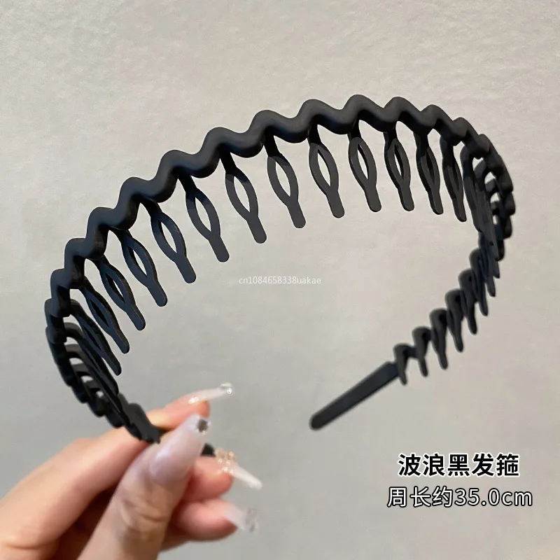 1Pc Solid Color Wave Hairbands for Women Trendy Toothed Non-slip Hair Combs Hair Accessories Girl Face Wash Sports Headbands 집게핀 - Image 6