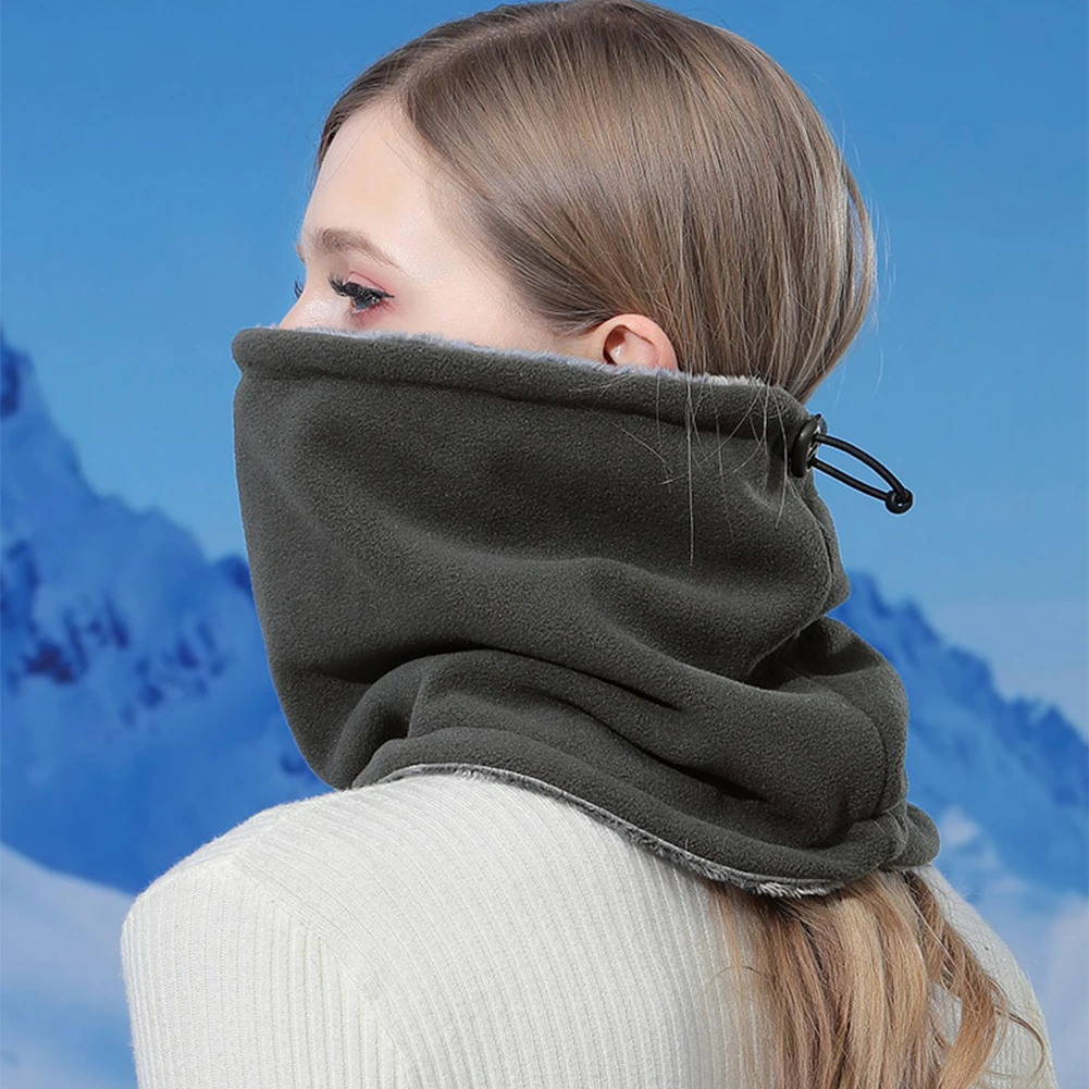 Men Women Winter Neck Warmer Windproof Cold Weather Scarf Fleece Fashion Soft Face Scarf Mask for Skiing Cycling Outdoor Sports - Image 2