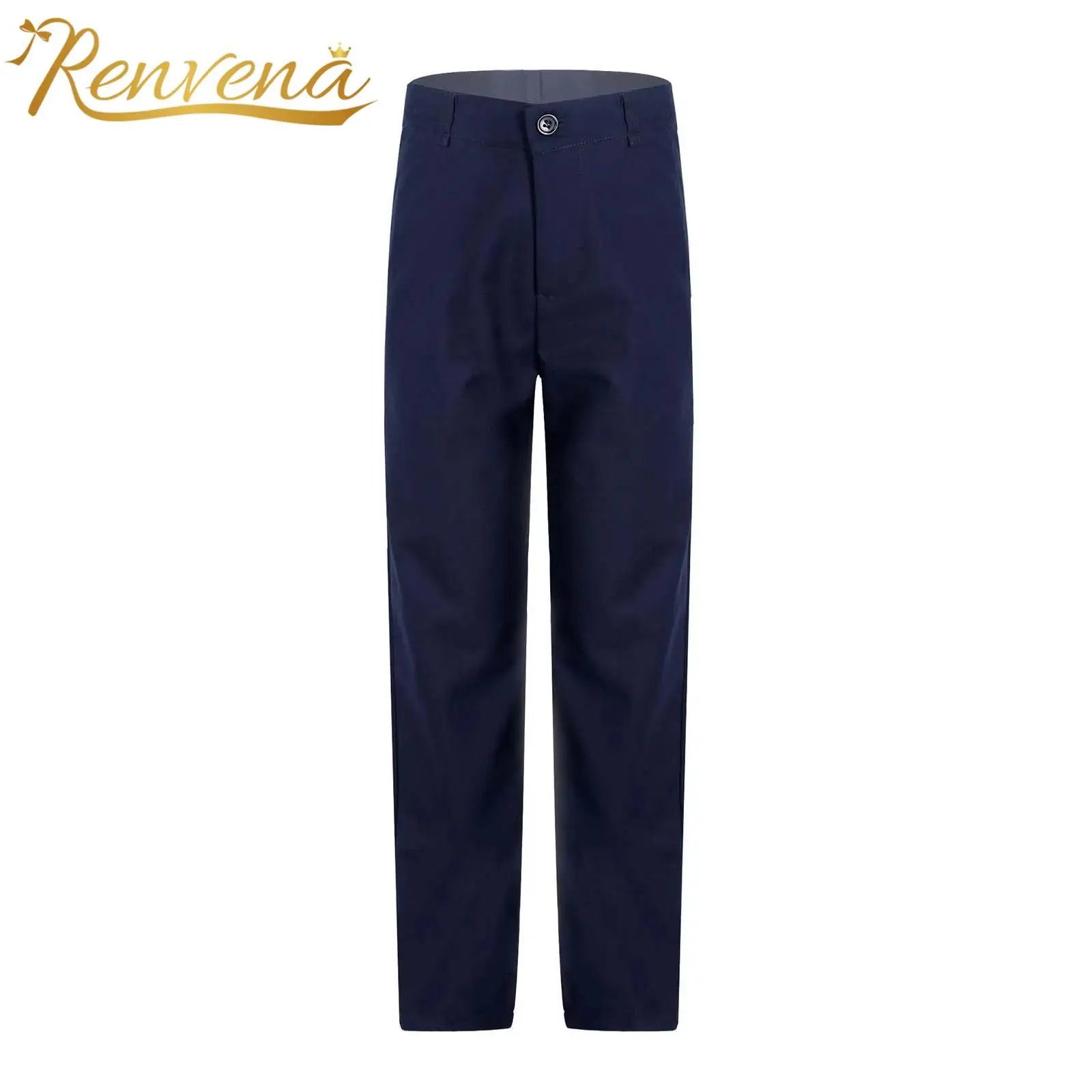 7-18Y Suit Pant Kids England Style Formal Pants For School Uniform Wedding Spring Summer Children's Boys Straight Trousers