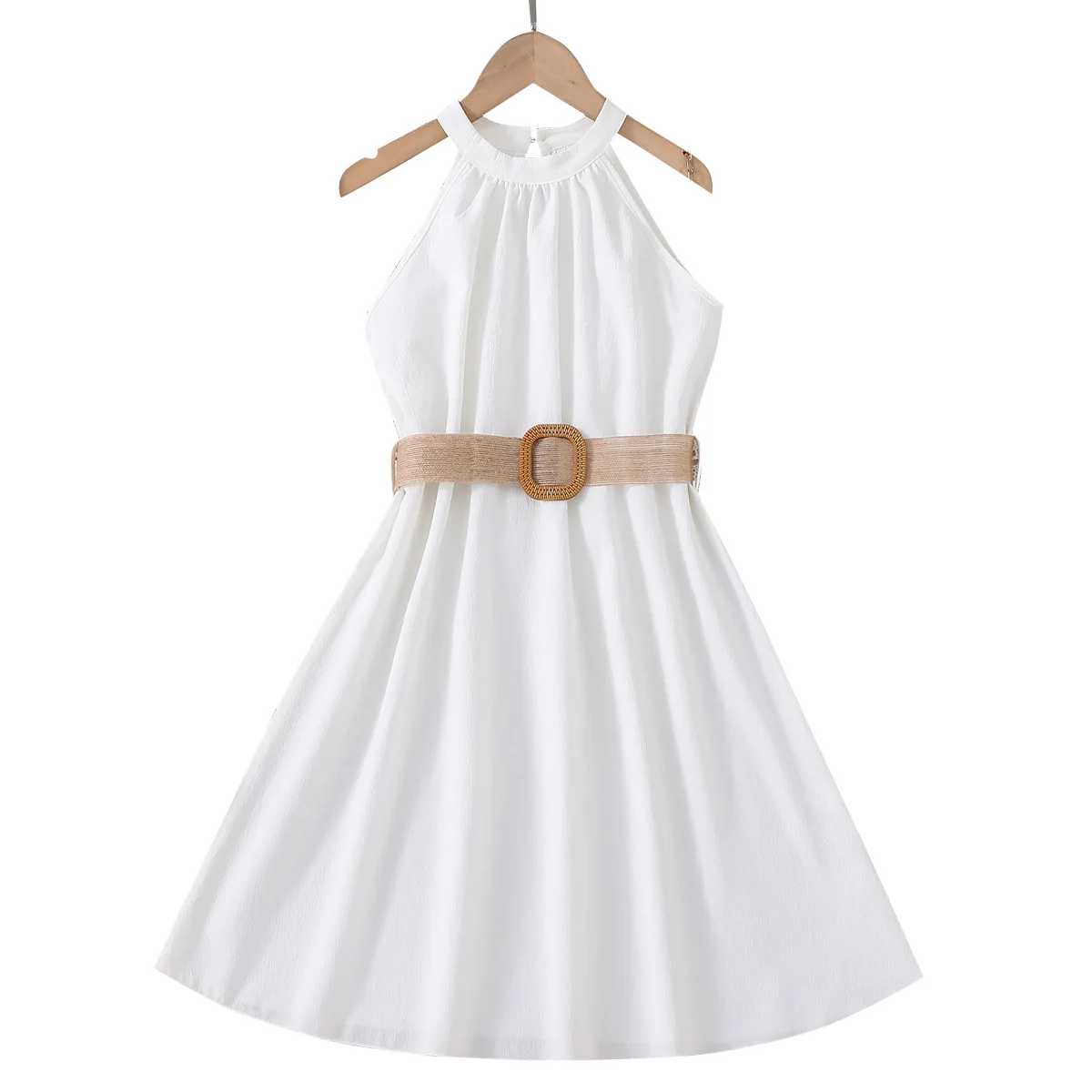 Girls Dress Hanging Neck Waist Dresses Teens Casual Fashion Dress for 8 9 10 11 12 Years Old Children Clothes - Image 7