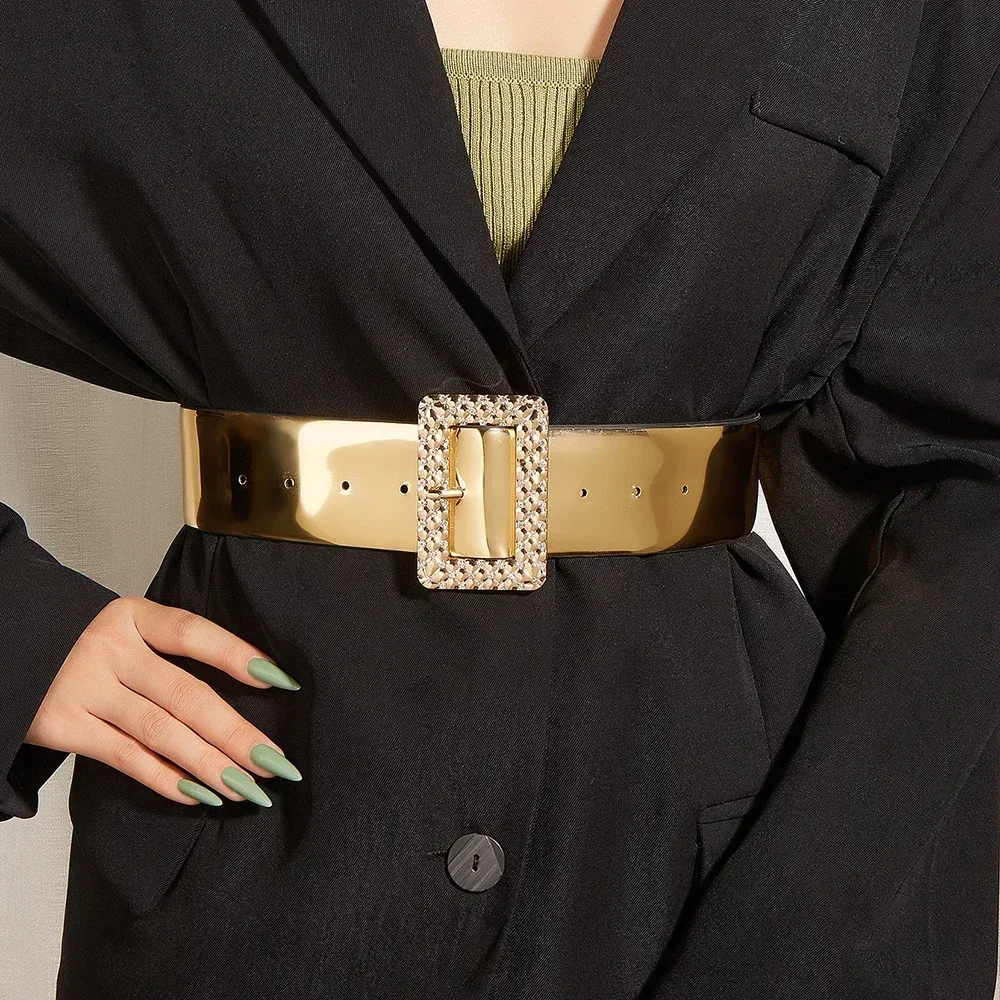 2024 High Quality Ladies Fashion Gold Belt Dress Shirt Suit Decorative Pin Buckle Belts for Women Luxury Designer Waist Belt - Image 2