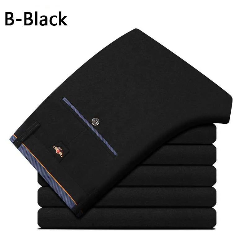 28-40 Men's Summer Fashion Business Casual Long Pants Suit Pants Male Elastic Straight Formal Trousers Plus Big Size 28-40 - Image 6