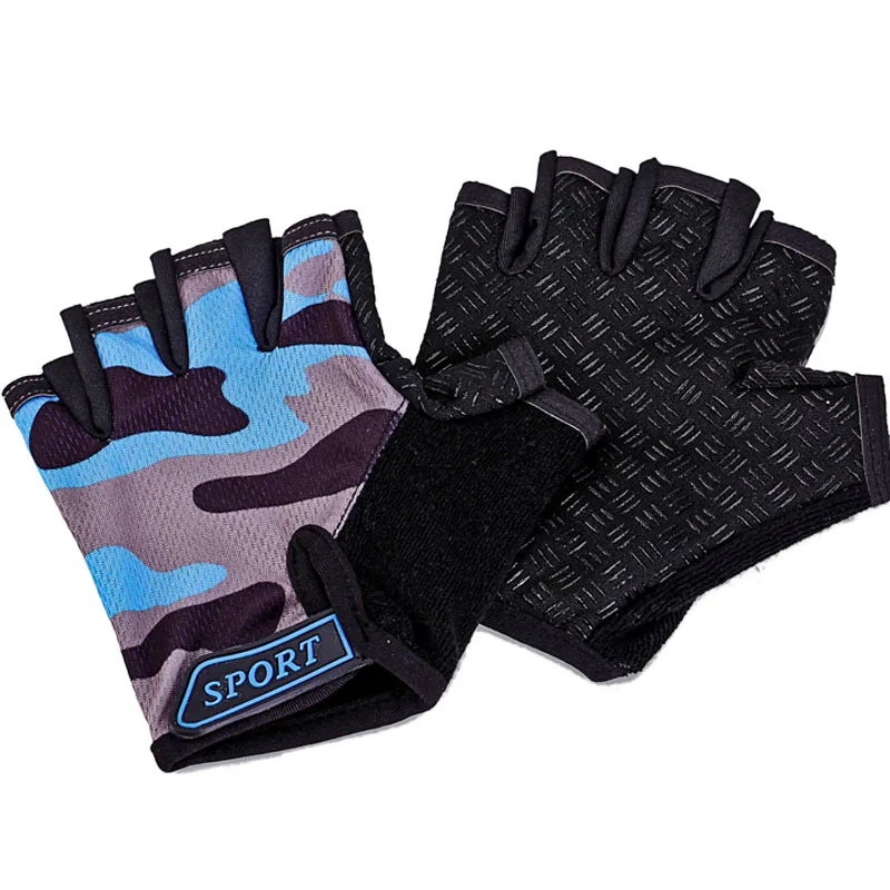 1 Pair Camo Sports Gloves for Children Kids Half Finger Riding Cycling Running Gloves for Boys Girls Outdoor Sports Gloves - Image 9
