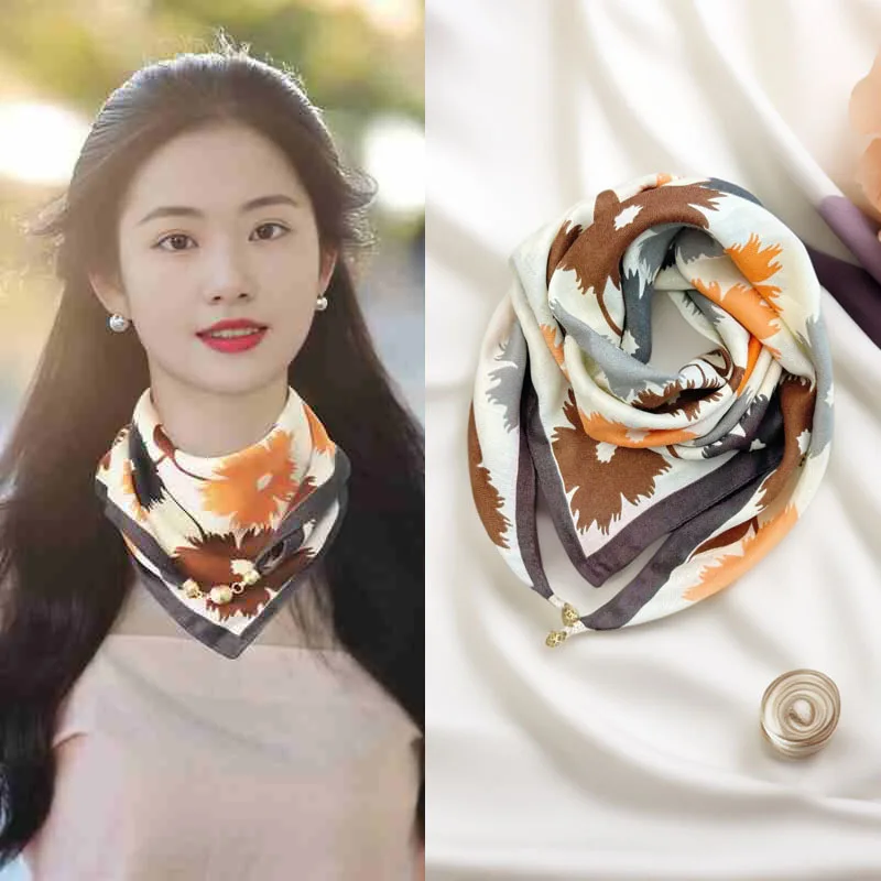 Hot Magnetic Triangle Neck Protection Scarf for Women in Autumn and Winter 2025 New Cotton and Linen Scarf High-end Neck Scarf - Image 8