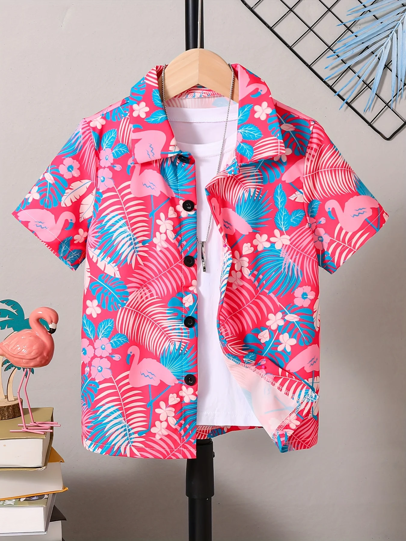 2024 Kids Clothes Cartoon Beach Print Boys Creative Shirt Casual Short Sleeve Tops Boys Clothes for Summer Children's Blouse - Image 8