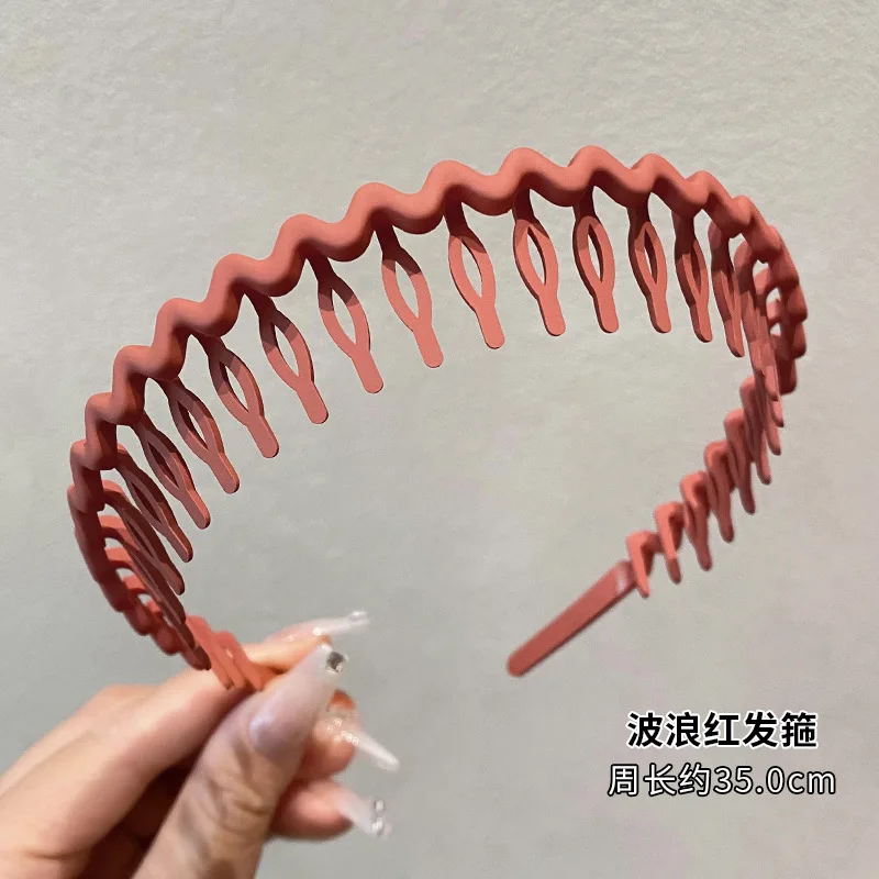 1Pc Solid Color Wave Hairbands for Women Trendy Toothed Non-slip Hair Combs Hair Accessories Girl Face Wash Sports Headbands 집게핀 - Image 11