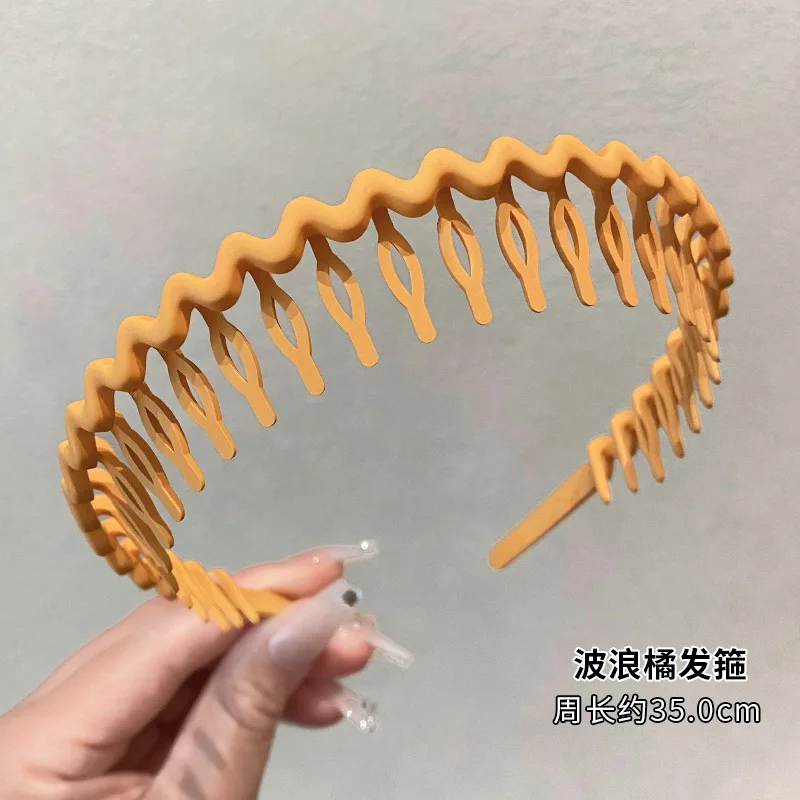 1Pc Solid Color Wave Hairbands for Women Trendy Toothed Non-slip Hair Combs Hair Accessories Girl Face Wash Sports Headbands 집게핀 - Image 8