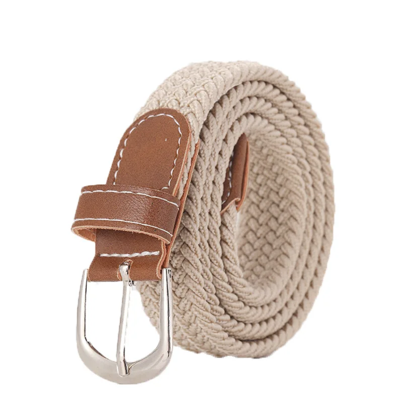 Elastic Belt For Woman Canvas Stretch Belts Solid Color High Quality Webbing Ladies Tactical Fashion Casual Jeans Strap DT050 - Image 15