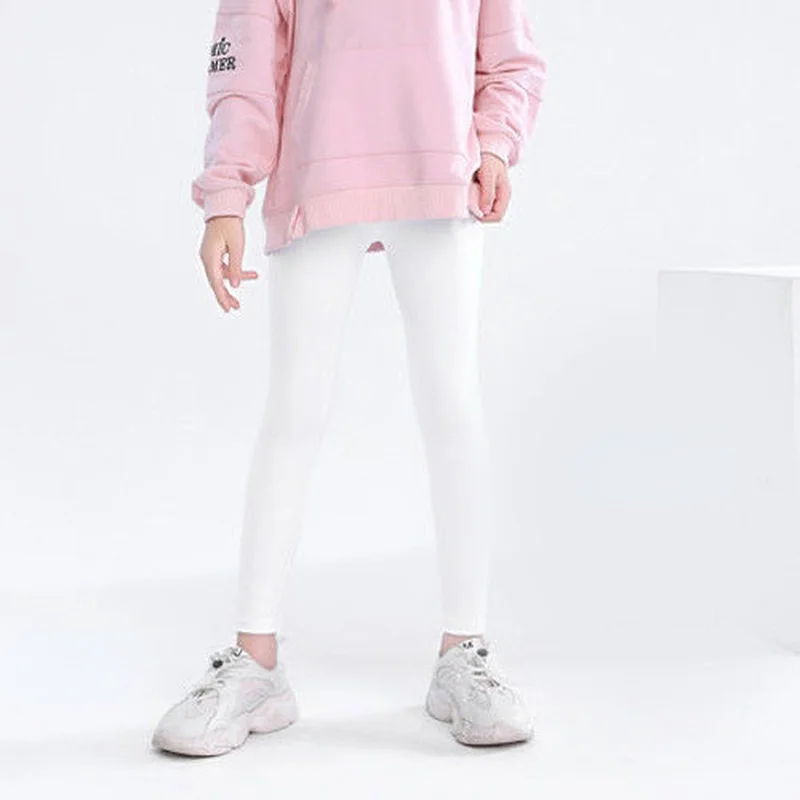 Autumn Solid Kid Leggings Girl Thin Tights Sweatpants 2+y Child Casual Ankle Length Pants Spring Toddler Skinny Cropped Trousers - Image 5
