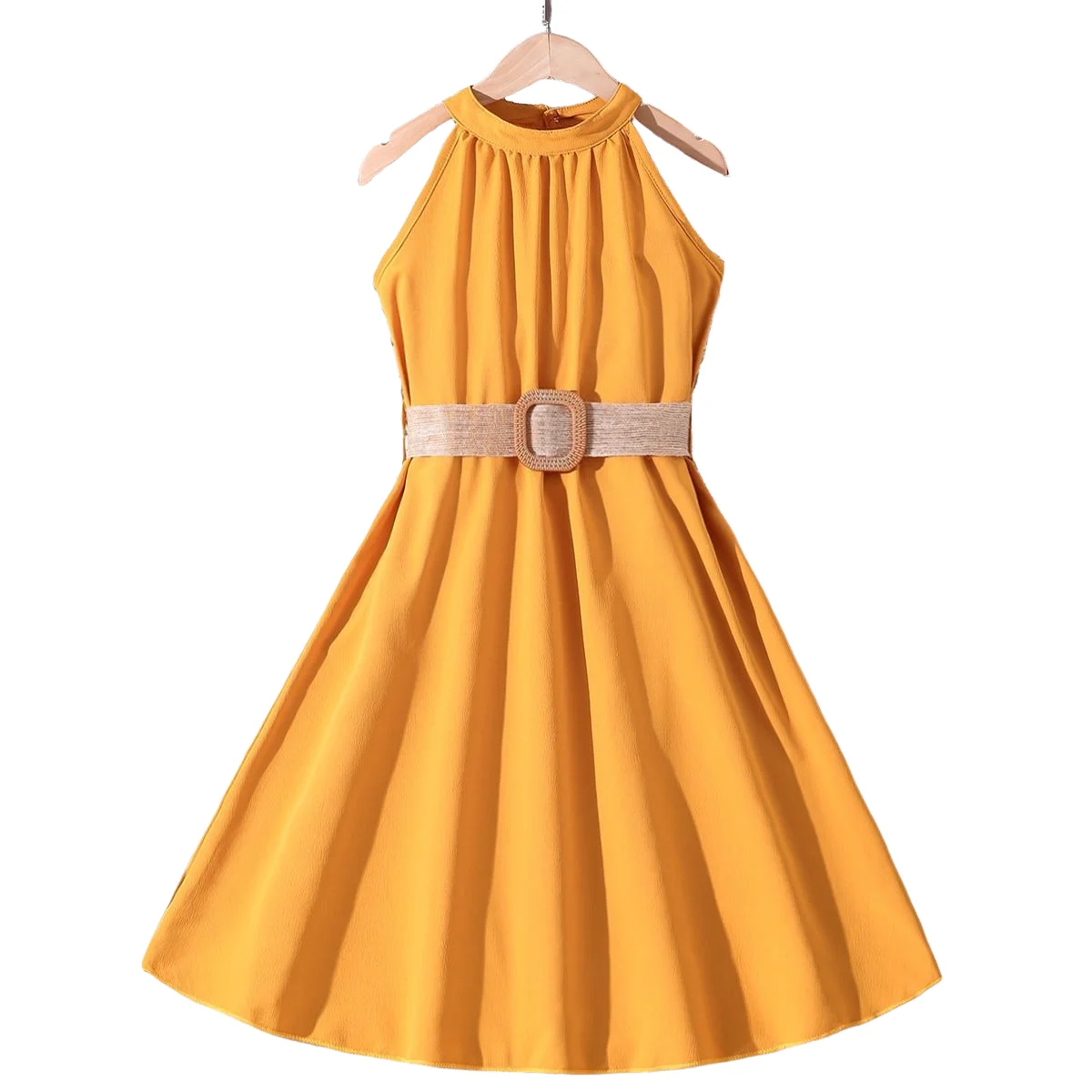 Girls Dress Hanging Neck Waist Dresses Teens Casual Fashion Dress for 8 9 10 11 12 Years Old Children Clothes - Image 12