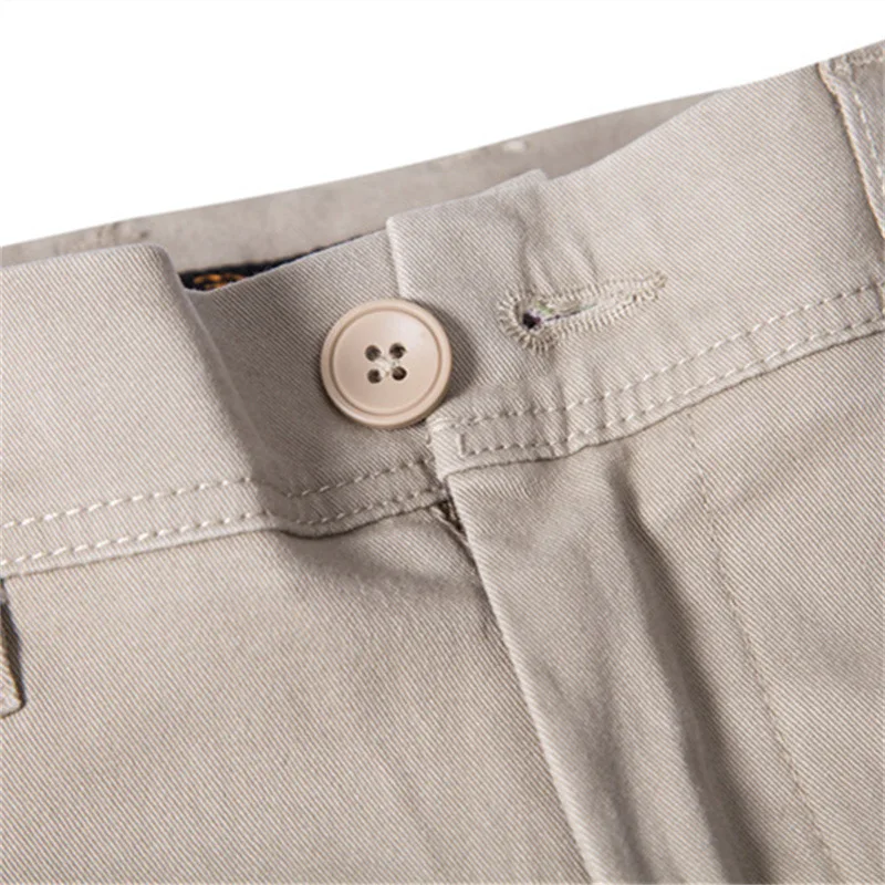 2023 New Summer Casual Pants Men 97% Cotton Solid color Business Fashion Slim Fit Stretch Gray Thin Trousers Male Brand Clothing - Image 5