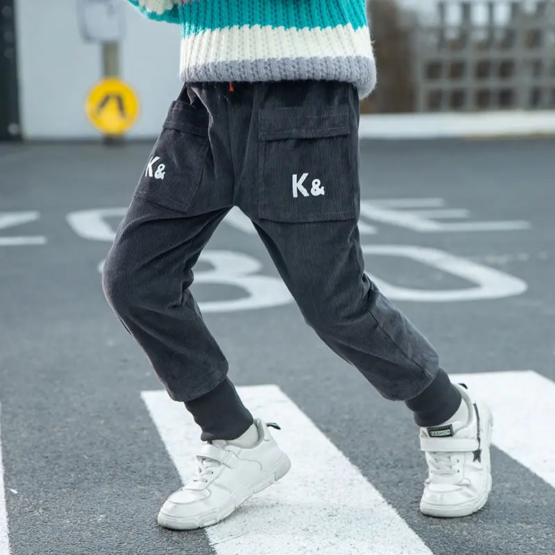 Boys' pants 2022 Spring and Autumn Baby autumn Clothes boys' Autumn pants Fashion Children's Cool Corduroy Casual pants - Image 8