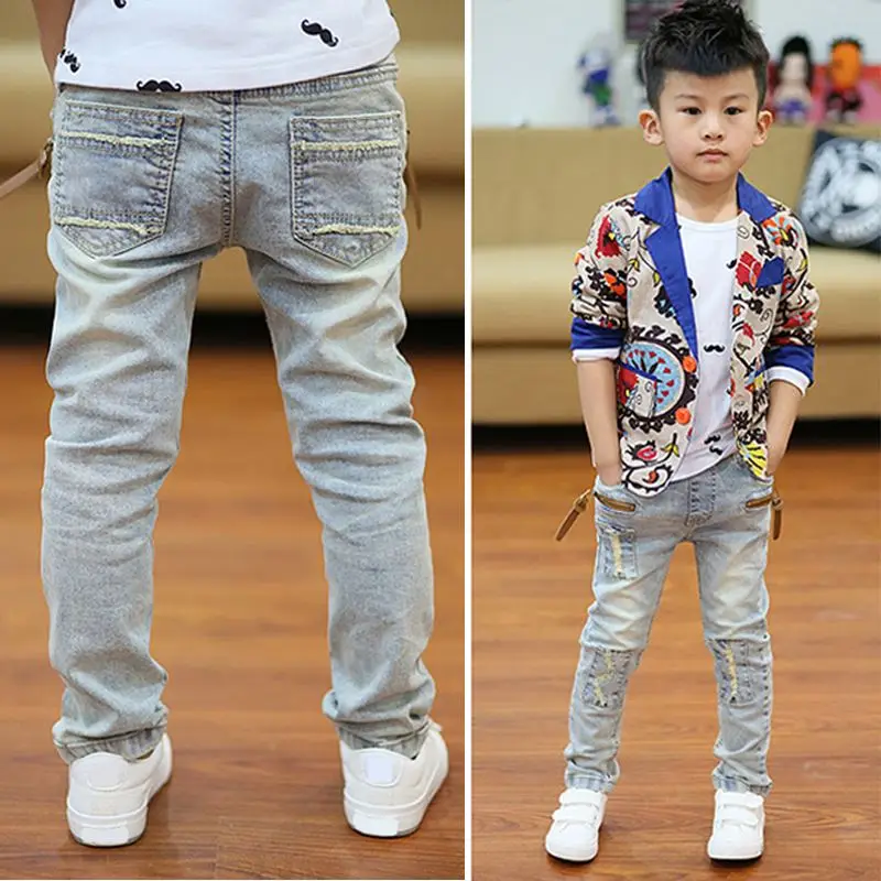 High quality 2025 Spring and Autumn kids pants boys baby Stretch joker trousers Children Jeans - Image 2