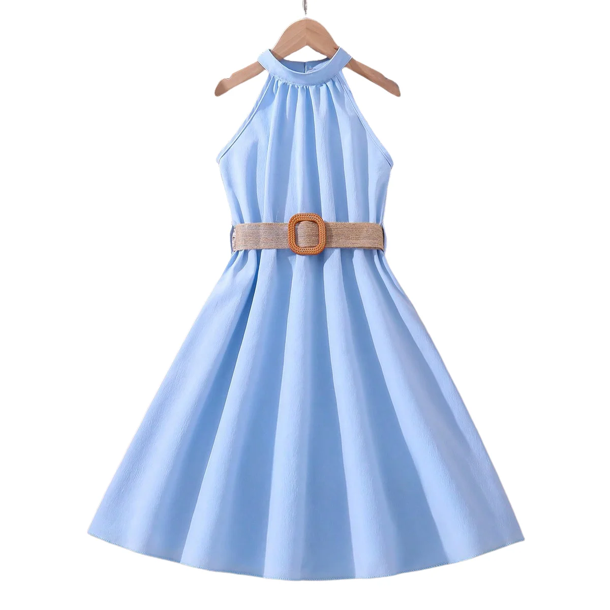 Girls Dress Hanging Neck Waist Dresses Teens Casual Fashion Dress for 8 9 10 11 12 Years Old Children Clothes - Image 11