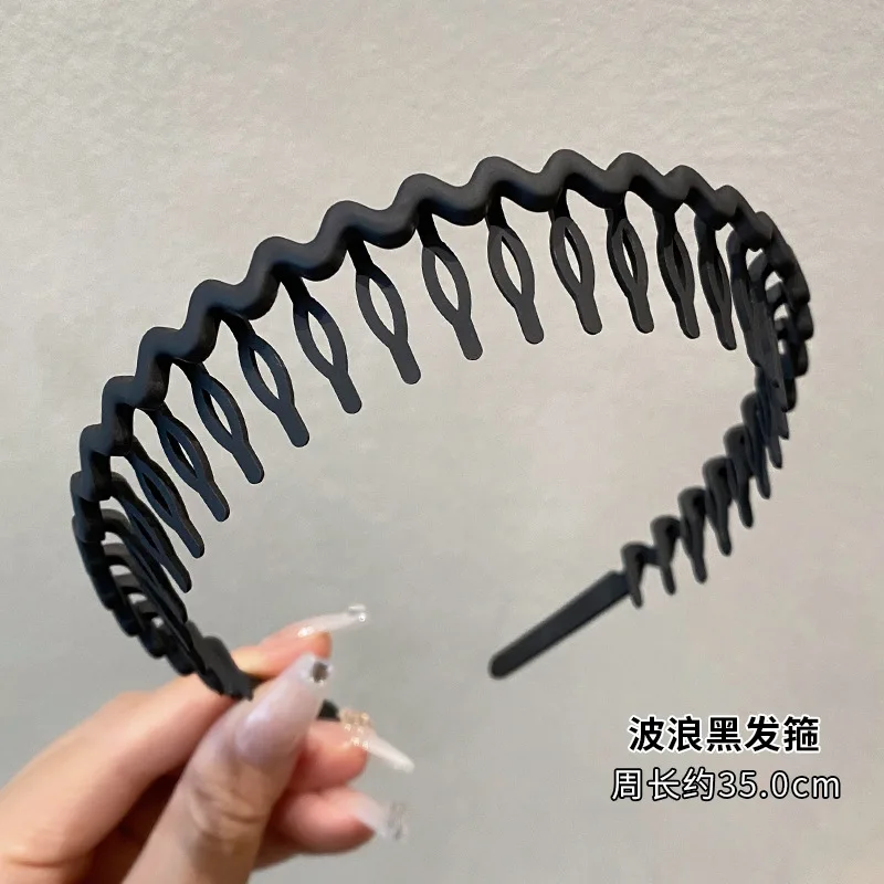 1Pc Solid Color Wave Hairbands for Women Trendy Toothed Non-slip Hair Combs Hair Accessories Girl Face Wash Sports Headbands 집게핀 - Image 12