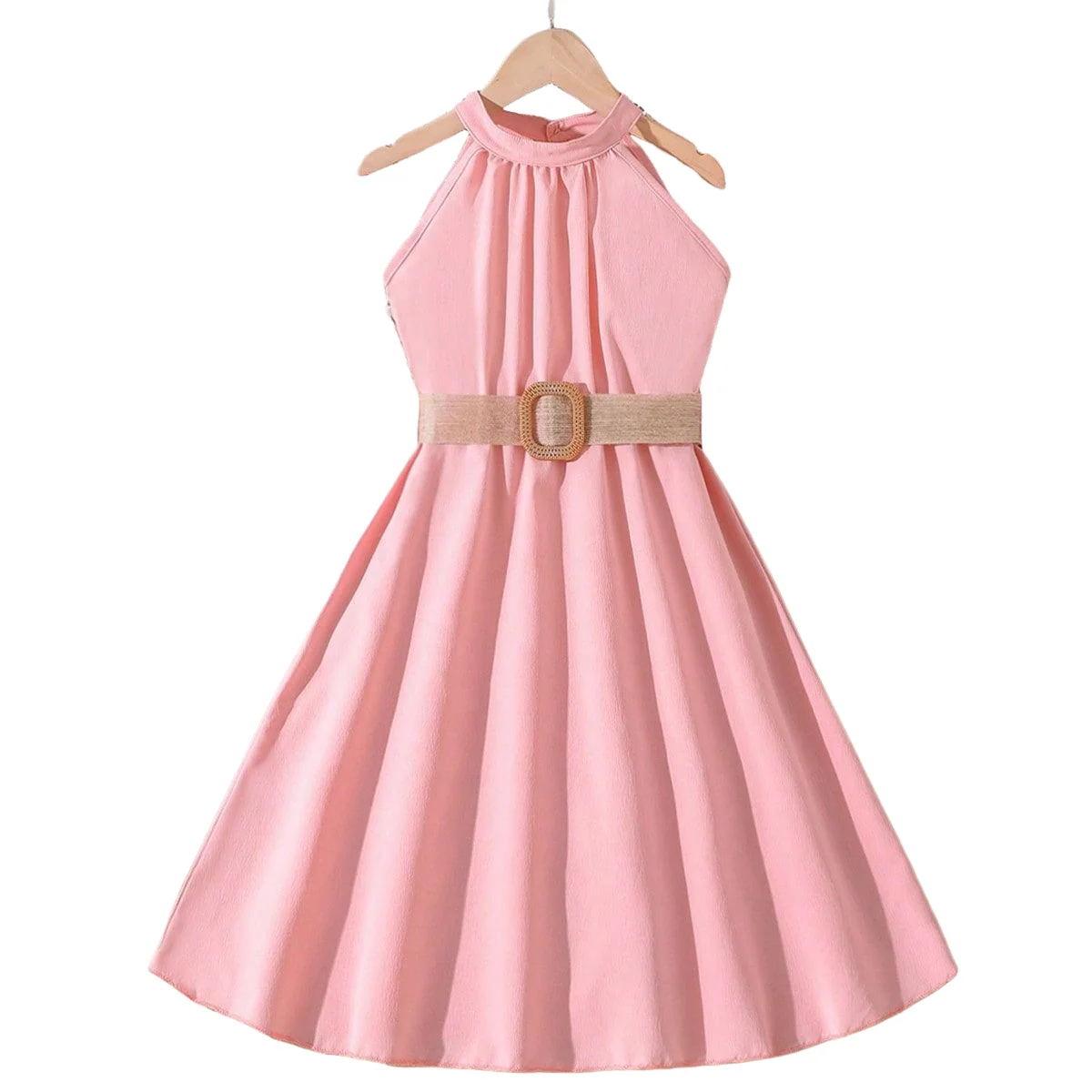 Girls Dress Hanging Neck Waist Dresses Teens Casual Fashion Dress for 8 9 10 11 12 Years Old Children Clothes - Image 15
