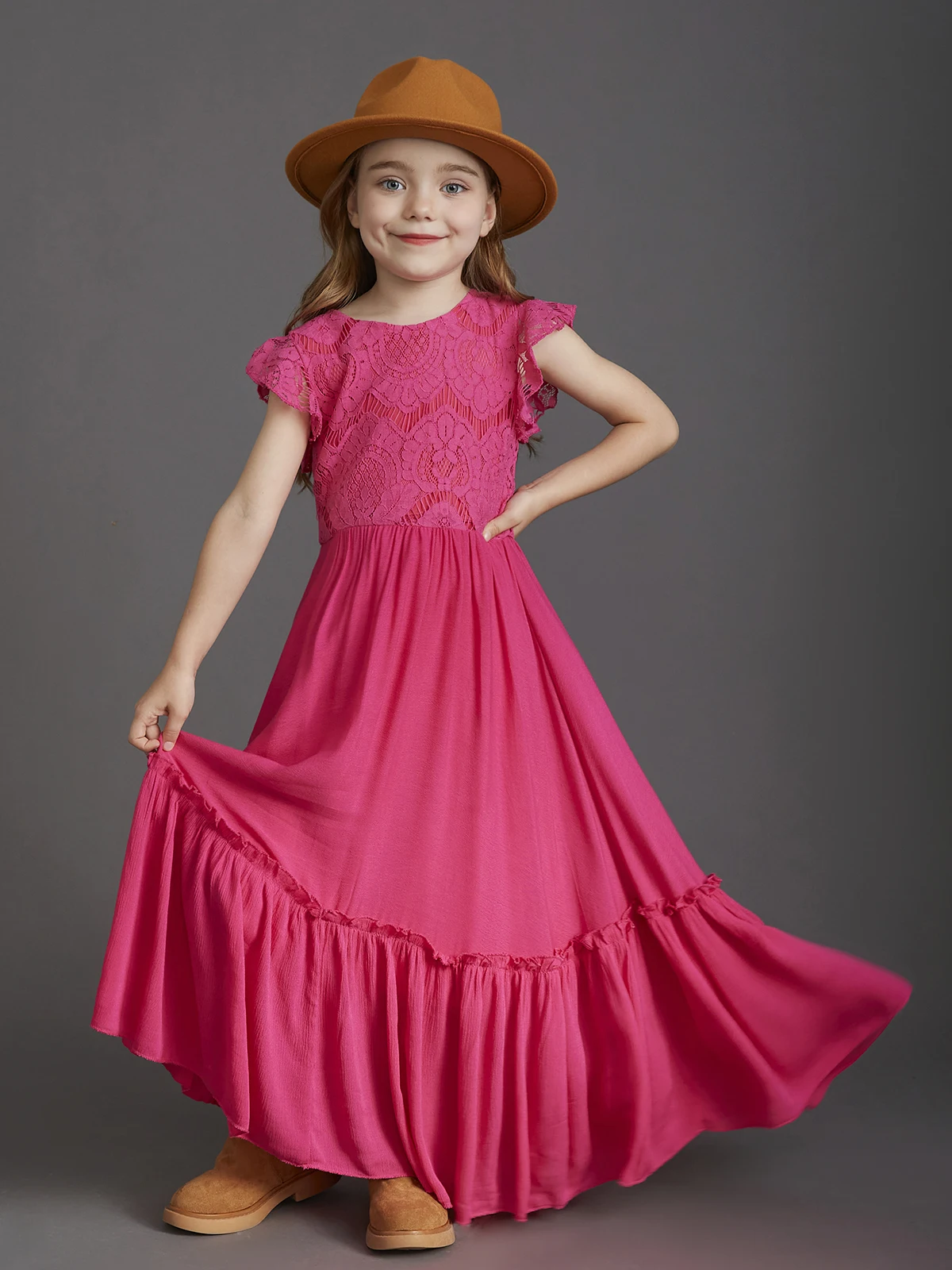 New Summer Girls Lace Flower Floor Long Dress Baby Kids Evening Party Dress Cloting for 4 6 7 8 10 12 Year - Image 5