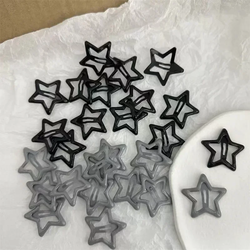 10/50pcs Colorful Kawaii Star Barrettes Y2K Sweet Girls BB Solid Star Hairclips Metal Snap Clip Headdress Hair Jewelry Gifts - Image 13