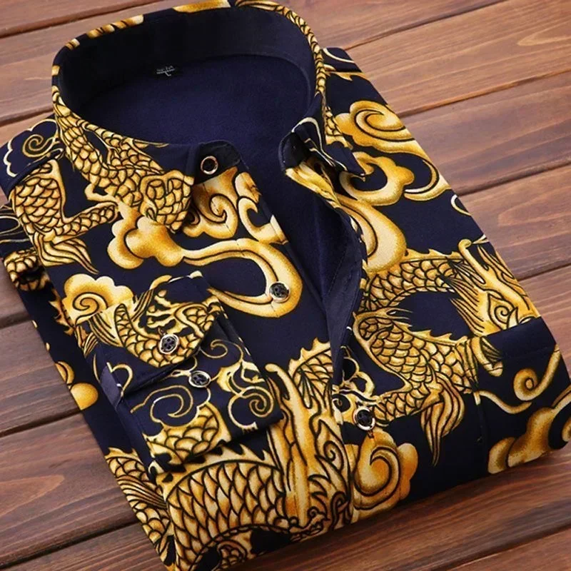 2024 Men's Autumn Winter Casual Long Sleeve Plaid Shirt Thick Warm Men's Casual High Quality Soft Large Size Warm Shirt Tops 4XL - Image 12