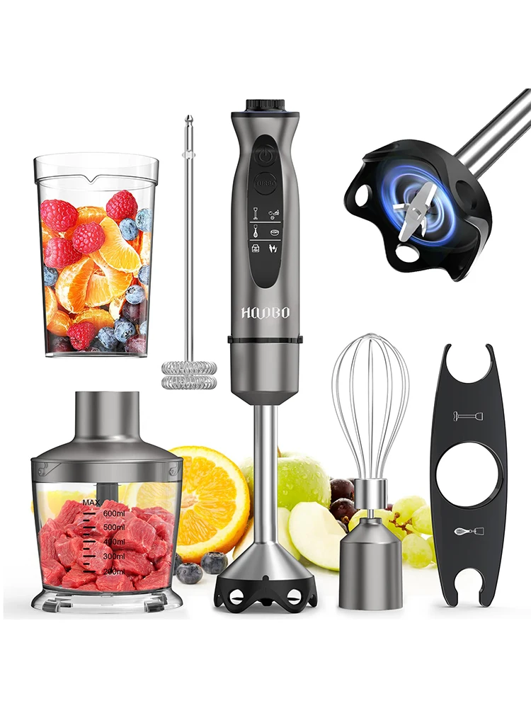 1000 Watt Powerful Handheld Immersion Blender, Vegetable Meat Immersion Egg Beater For Smoothies, Sauces, Baby Food Soups - Image 7