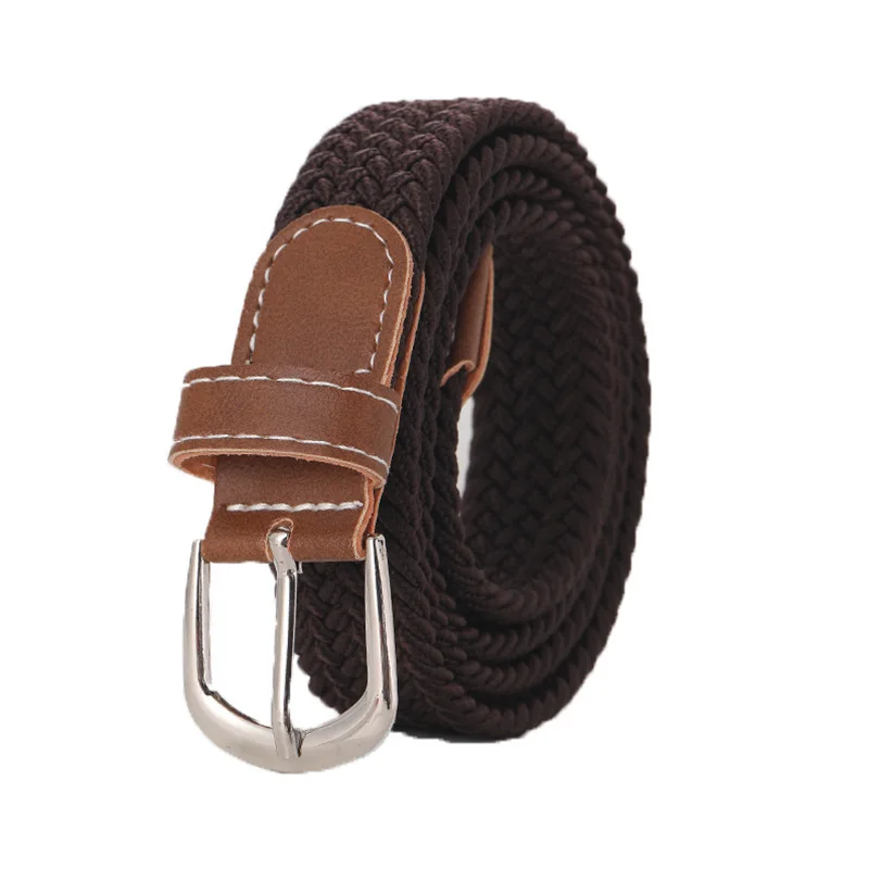 Elastic Belt For Woman Canvas Stretch Belts Solid Color High Quality Webbing Ladies Tactical Fashion Casual Jeans Strap DT050 - Image 17