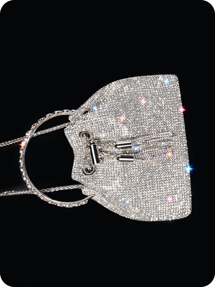 Luxury Bag Diamond Evening Bag Silver Designer Bag Handbags Pearl Bag Hand Bags Luxury Handbags - Image 3