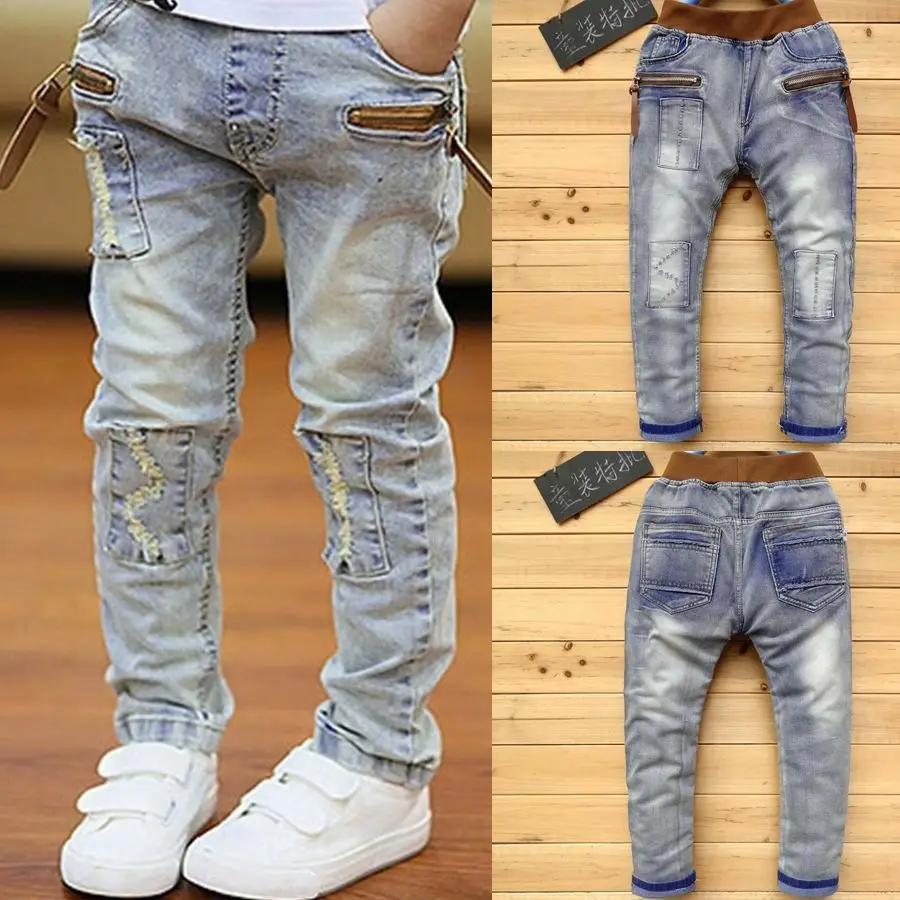 High quality 2025 Spring and Autumn kids pants boys baby Stretch joker trousers Children Jeans - Image 4