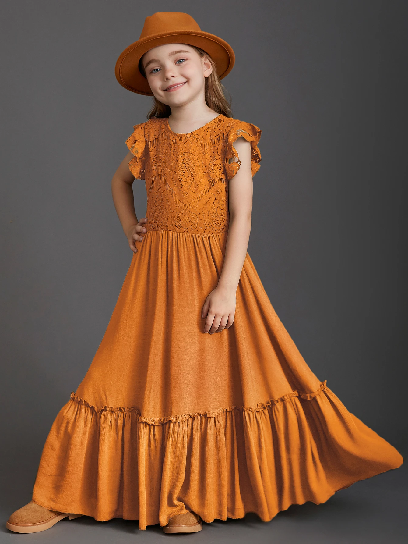 New Summer Girls Lace Flower Floor Long Dress Baby Kids Evening Party Dress Cloting for 4 6 7 8 10 12 Year - Image 13