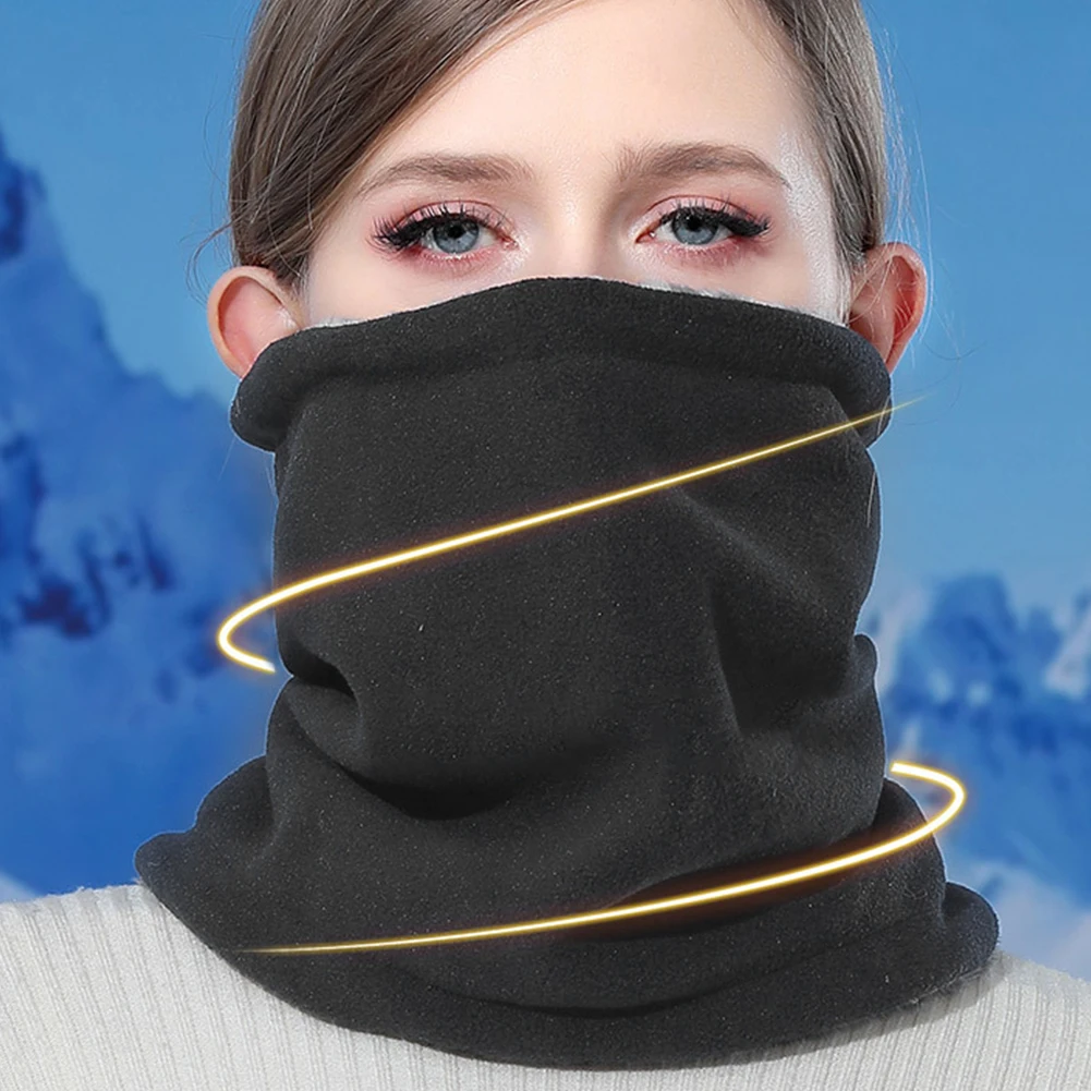 Men Women Winter Neck Warmer Windproof Cold Weather Scarf Fleece Fashion Soft Face Scarf Mask for Skiing Cycling Outdoor Sports - Image 4