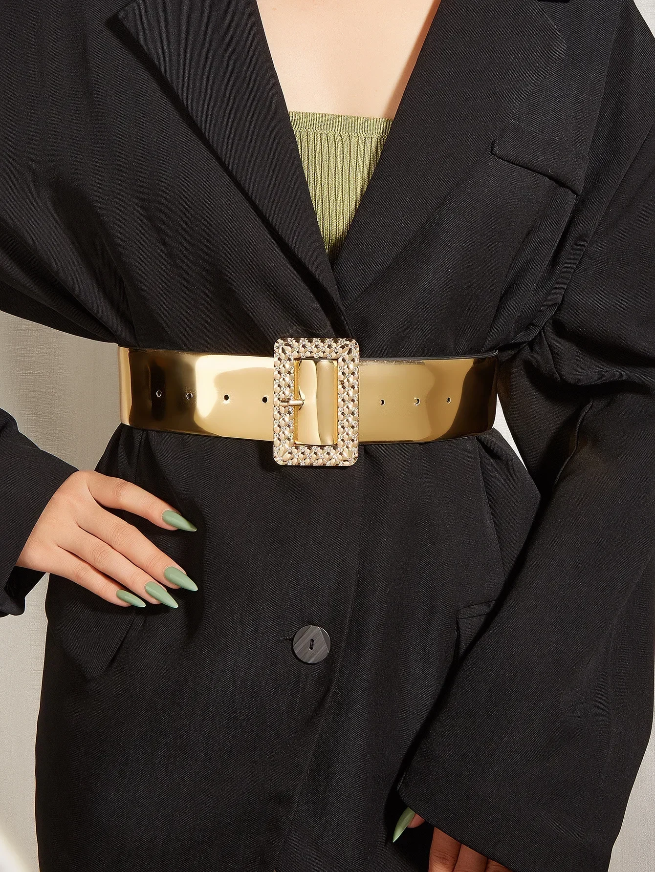 2024 High Quality Ladies Fashion Gold Belt Dress Shirt Suit Decorative Pin Buckle Belts for Women Luxury Designer Waist Belt - Image 9