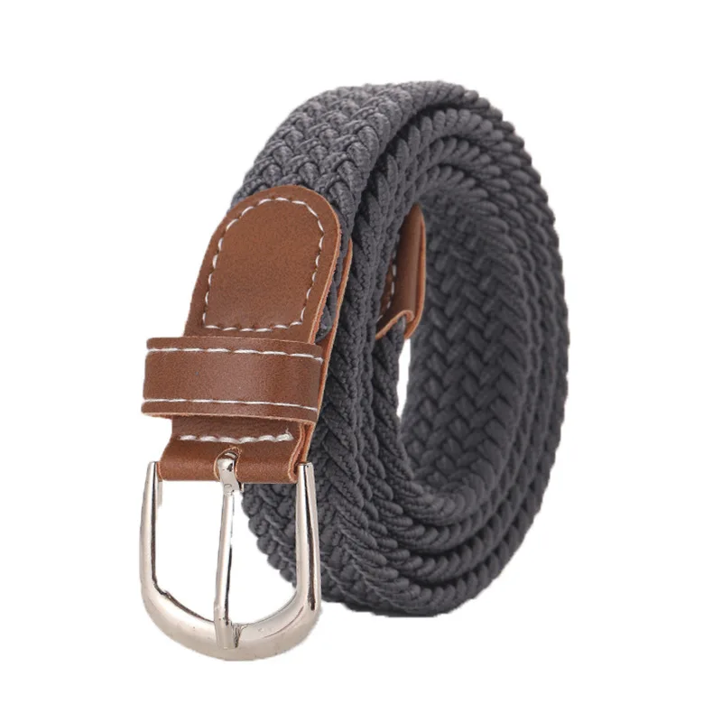 Elastic Belt For Woman Canvas Stretch Belts Solid Color High Quality Webbing Ladies Tactical Fashion Casual Jeans Strap DT050 - Image 9