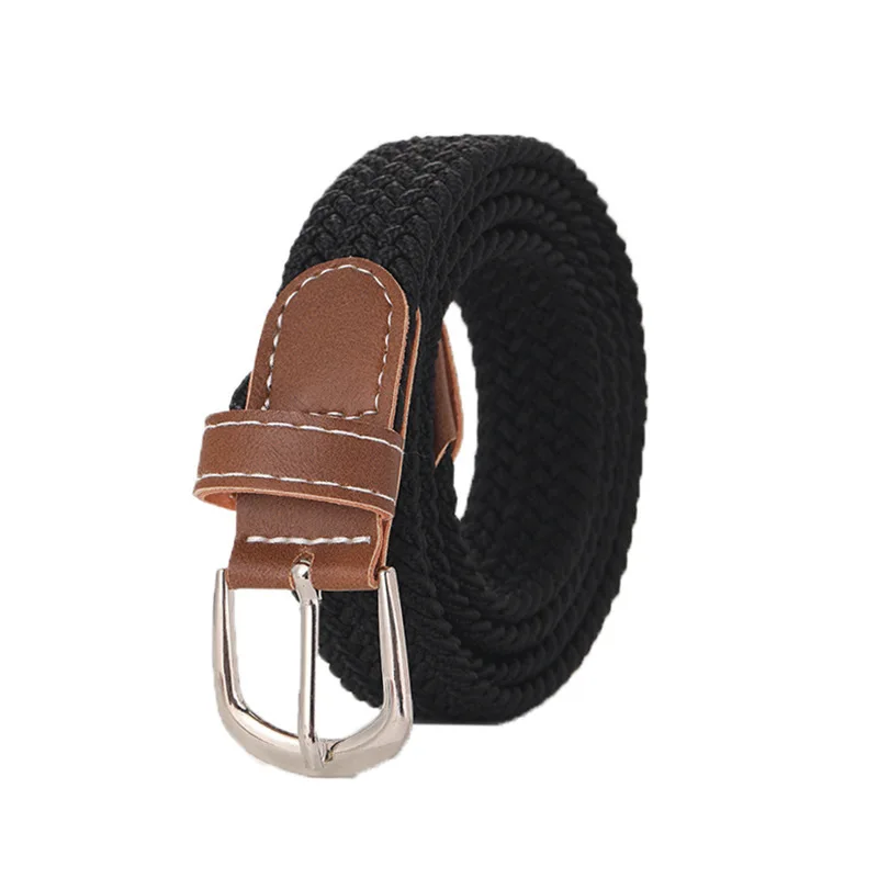 Elastic Belt For Woman Canvas Stretch Belts Solid Color High Quality Webbing Ladies Tactical Fashion Casual Jeans Strap DT050 - Image 7