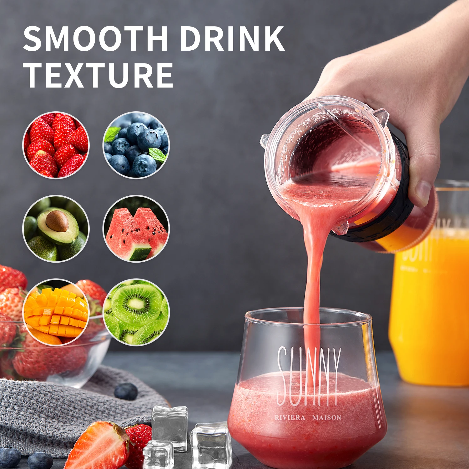 Personal Blender with 2 x 20oz Travel Bottle and Coffee/Spices Jar, Portable Smoothie Blender and Coffee Grinder in One - Image 4