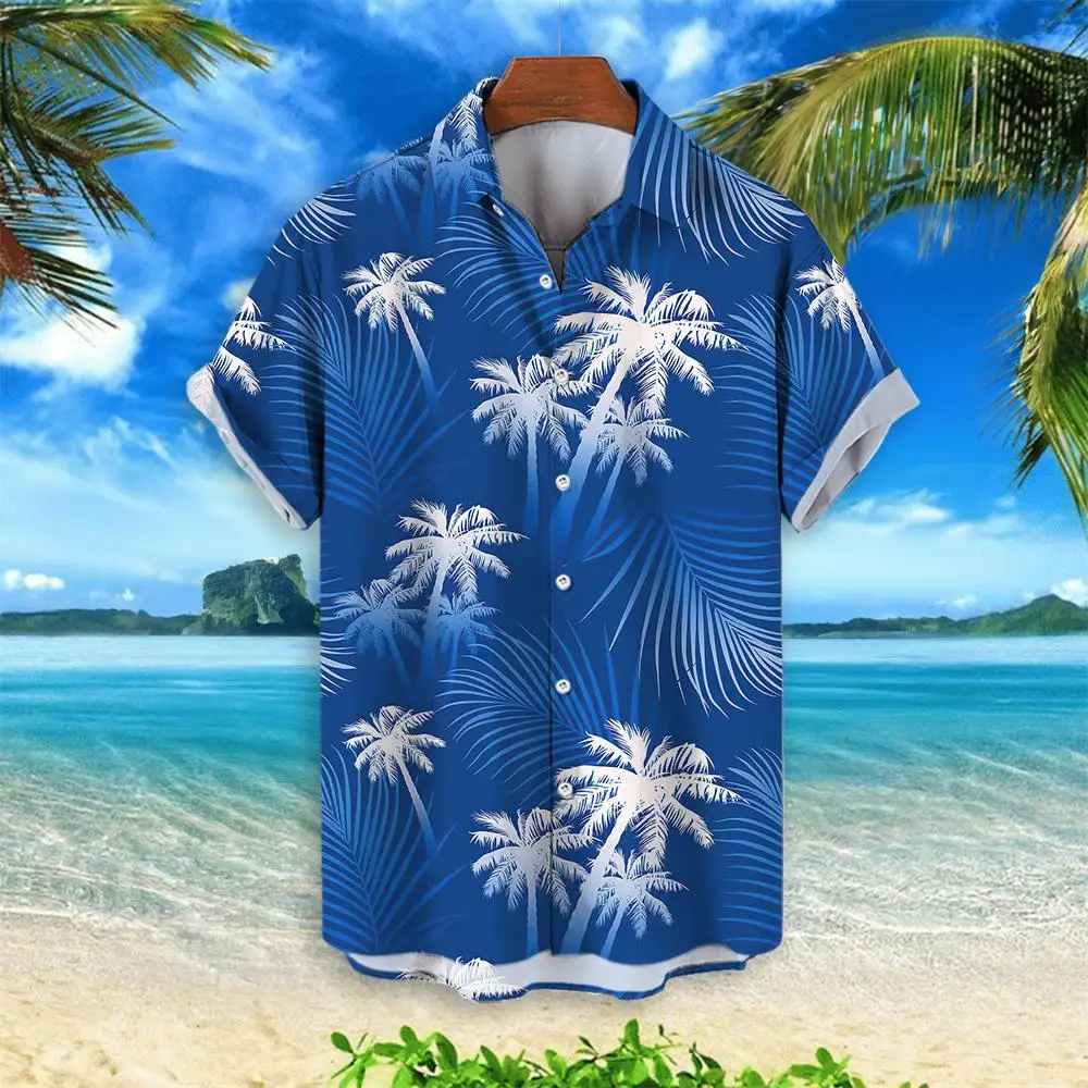 2025 Summer Animal Crane Men Hawaiian Shirt 3d Plant Shirt For Men Flower Print Plus Size Hawaiian Shirts Beach Flower Shirt 5xl - Image 16