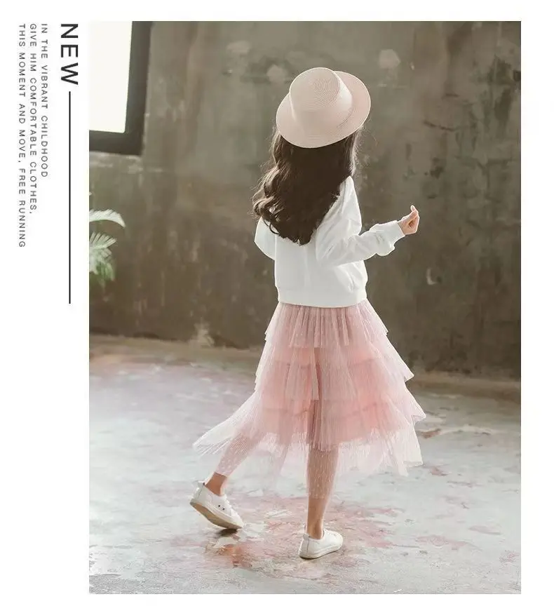 Fashion Girls Dress 2024 Spring Autumn Kids Sweater + Dress 2PCS Casual Children Long Sleeve Dresses For Girl Teen 8 10 12 Year - Image 5