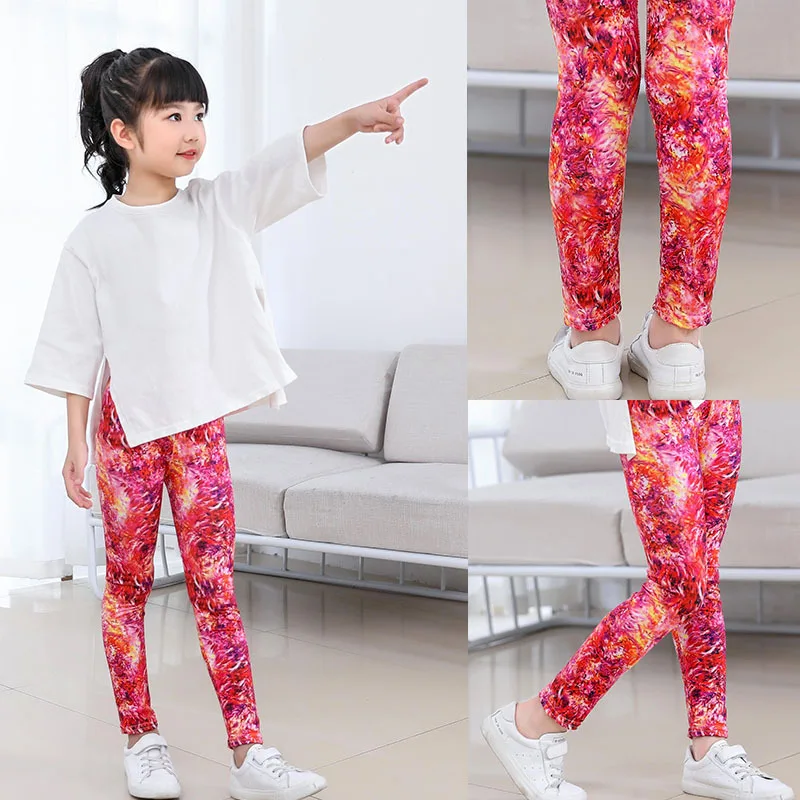 Girls Leggings for Outdoor Travel Clothes Girls Pants Student Casual Wear Customizable Stylish Computer Printing For 2-10 Years - Image 6