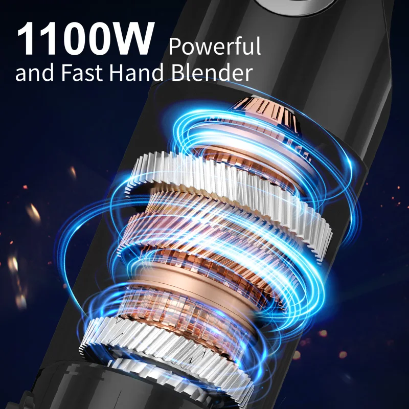 Immersion Blender 5-in-1 Handheld Blender - 1100-watt scratch-resistant blending stick for shakes, purees and smoothies - Image 5