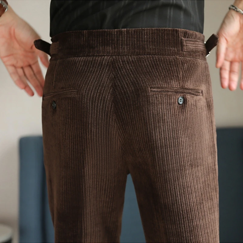 2024 New Light Luxury Chenille Neapolitan High Waist Casual Pants for Men , Premium Feeling Slim Fit Mens Dress Pants,pantalon - Image 5